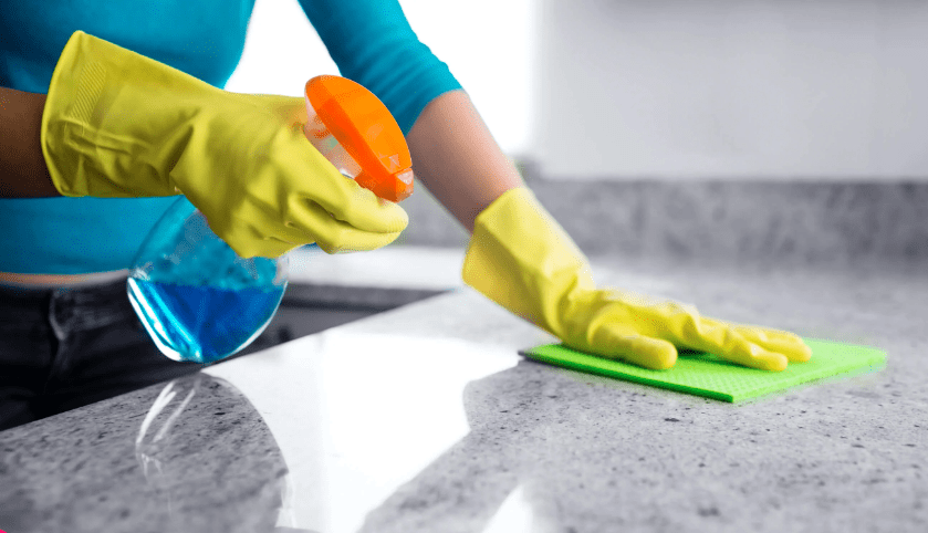 Disinfecting a Counter Surface